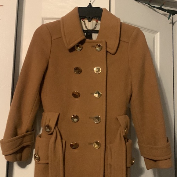 ASO Serena van der Woodsen Gossip Girl Tan Marc Jacobs Wool Trench Coat - Picture 3 of 8